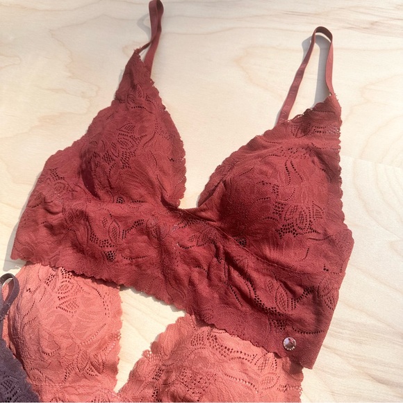 3-Pack Danskin Lace Bralettes - Picture 3 of 4